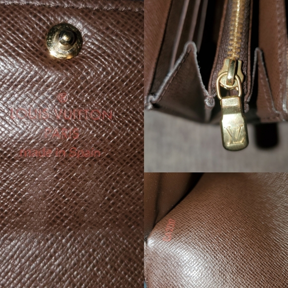 Louis Vuitton Damier Ebene Sarah Wallet Luxury Made in Spain 2007 - Picture 17 of 17